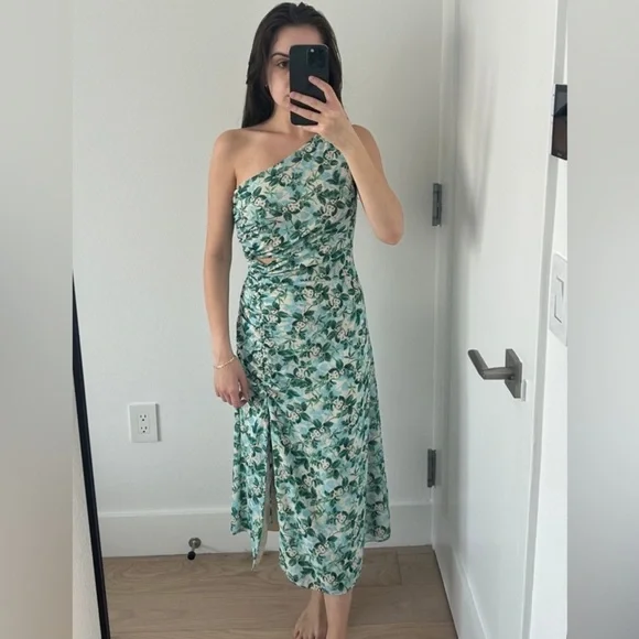 AMUR Clarissa Cutout Green Dress 12